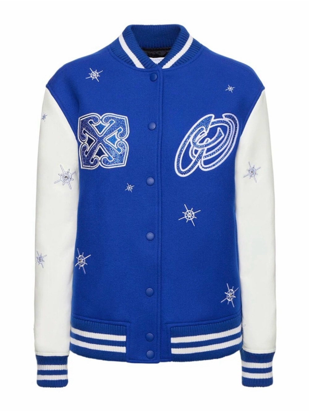 OFF-WHITE - Bling Stars Wool Blend Varsity Jacket